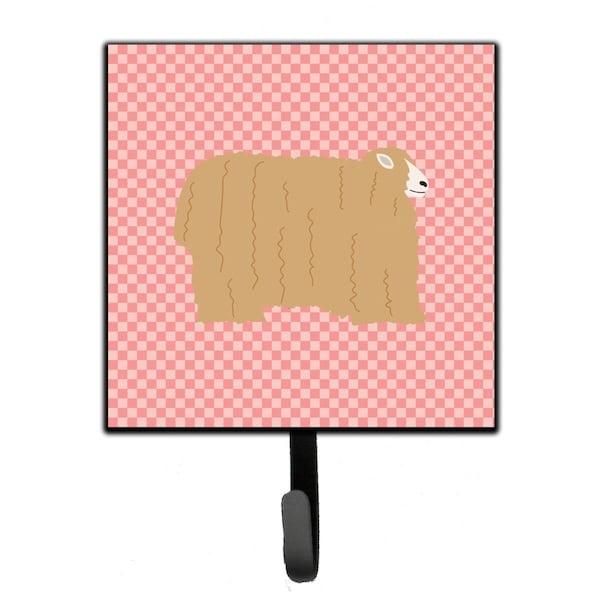 Carolines Treasures Lincoln Longwool Sheep Pink Check Leash or Key Holder BB7971SH4 - main